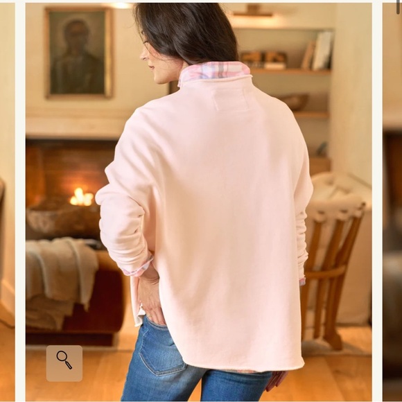 Frank & Eileen Effie Long Sleeve Funnel Neck Capelet Triple Fleece Small S - Picture 3 of 6